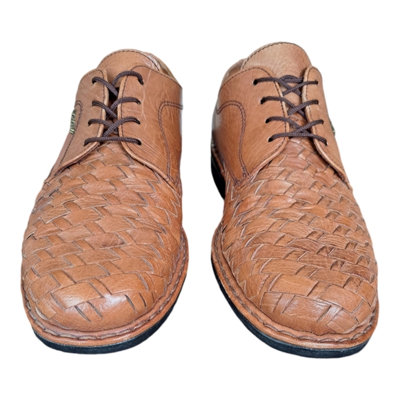 Fluchos tan leather mens shoes dress shoes lace up Made in Spain Size 40 - Picture 7 of 15